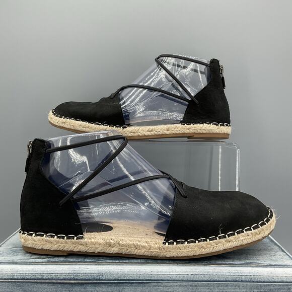 NEW Eileen Fisher Women’s Lace-Up Espadrille Sandals Black Size 6.5 - Picture 1 of 10